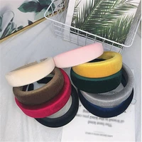 wide hair band headband hair clasp coloured pleuche feel thick 5cm wide padded