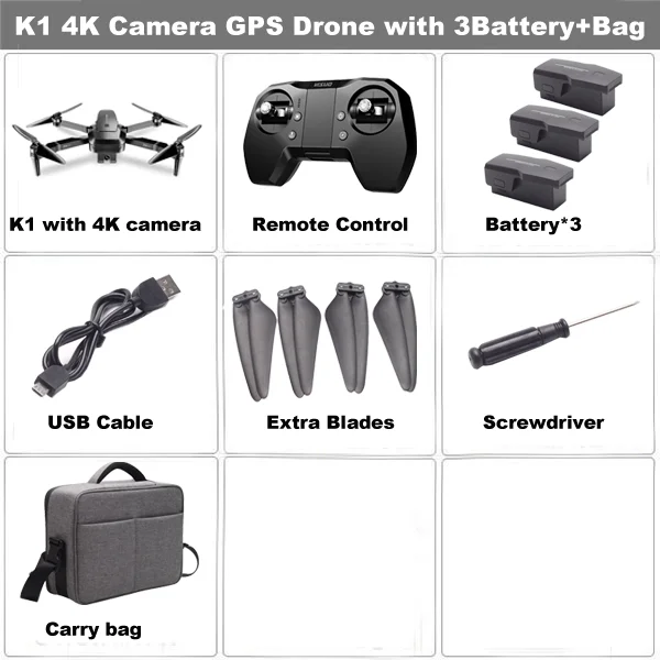 4K 3B Bag VISUO ZEN K1 gps Дрон с 5G wifi 4K широкоугольная HD FPV двойная камера бесщеточный мотор RC Дрон Квадрокоптер полёт 28 минут VS B4W - Цвет: 4K 3B Bag