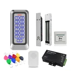 Водонепроницаемый металлический дверной контроллер доступа считыватель электрических магнитных замков 125 кГц ID Брелоки дверной звонок источник питания Кнопка выхода комплект