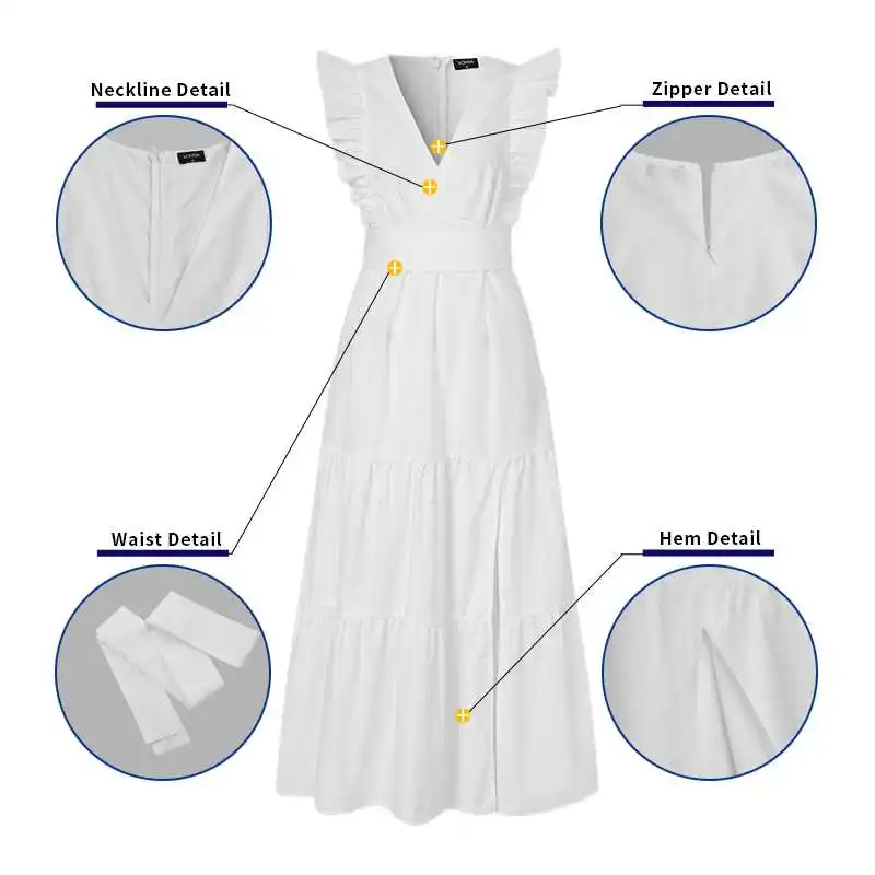 Макси-платья VONDA 2021 женское сексуальное плиссированное платье-майка с V-образным