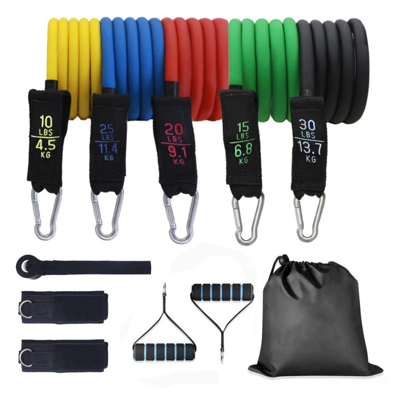 

11Pcs/Set Yoga Fitness Pull Rope Exercises Resistance Bands Latex Tubes Pedal Workout Body Training Accessories hot hot