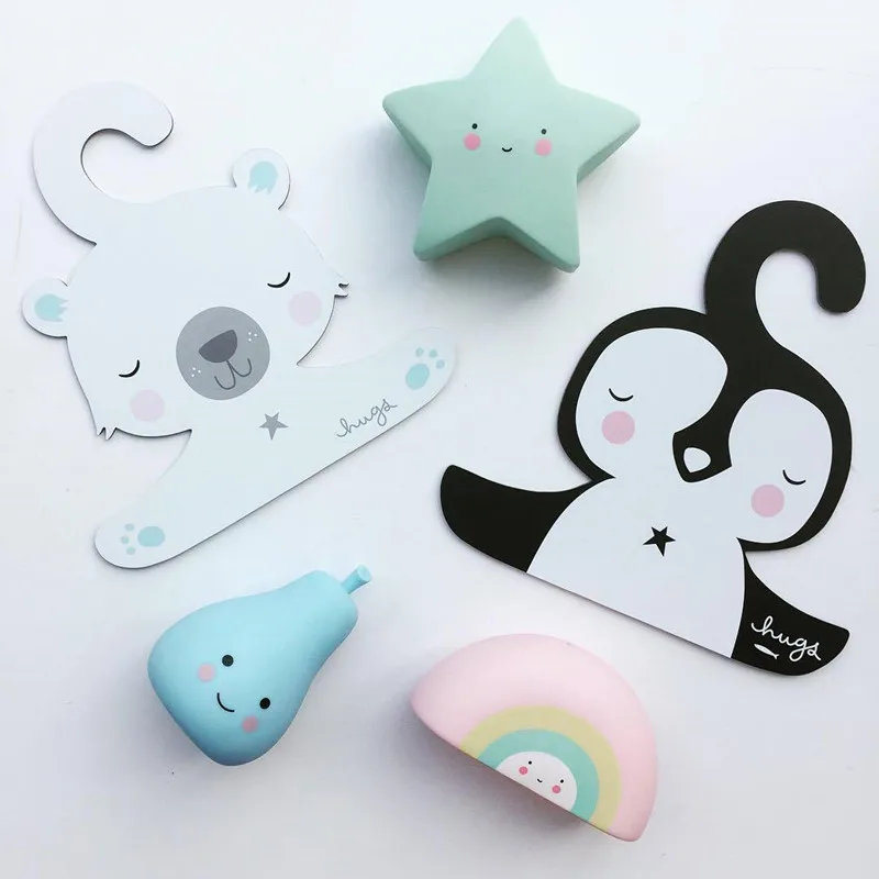 1 шт. деревянная мультяшная вешалка для одежды креативный шкаф спальни кролик