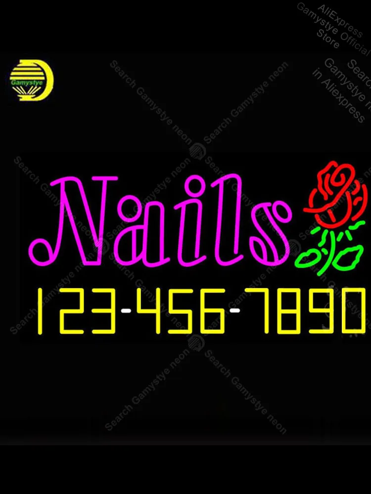 

Neon Sign Nails with Phone Number Neon Light for Store Display Flashlight Atarii "Neon Bulb Resistor Cubs Neon Sign Shella Lamp