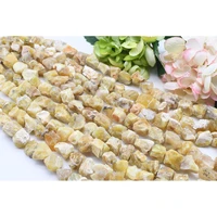 15x18 20x25mmnatural faceted yellow opal rectangle rough original stone bead for diy necklace bracelet jewelry 15 free delivery