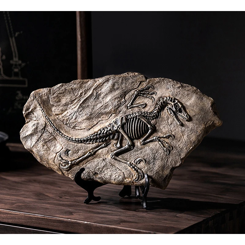 

Europe Resin Dinosaur Fossil Figurines Desk Home Decoration Accessories Dinosaur Skull Sculpture Room Ornament Office Decor