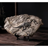 europe resin dinosaur fossil figurines desk home decoration accessories dinosaur skull sculpture room ornament office decor