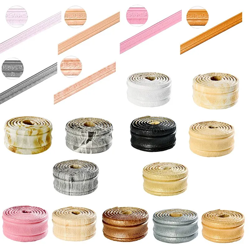 

Self-adhesive Three-dimensional Wall Edging Strip Border Waterproof Wall Sticker Foam Frame Strip Home Living Room Decoration
