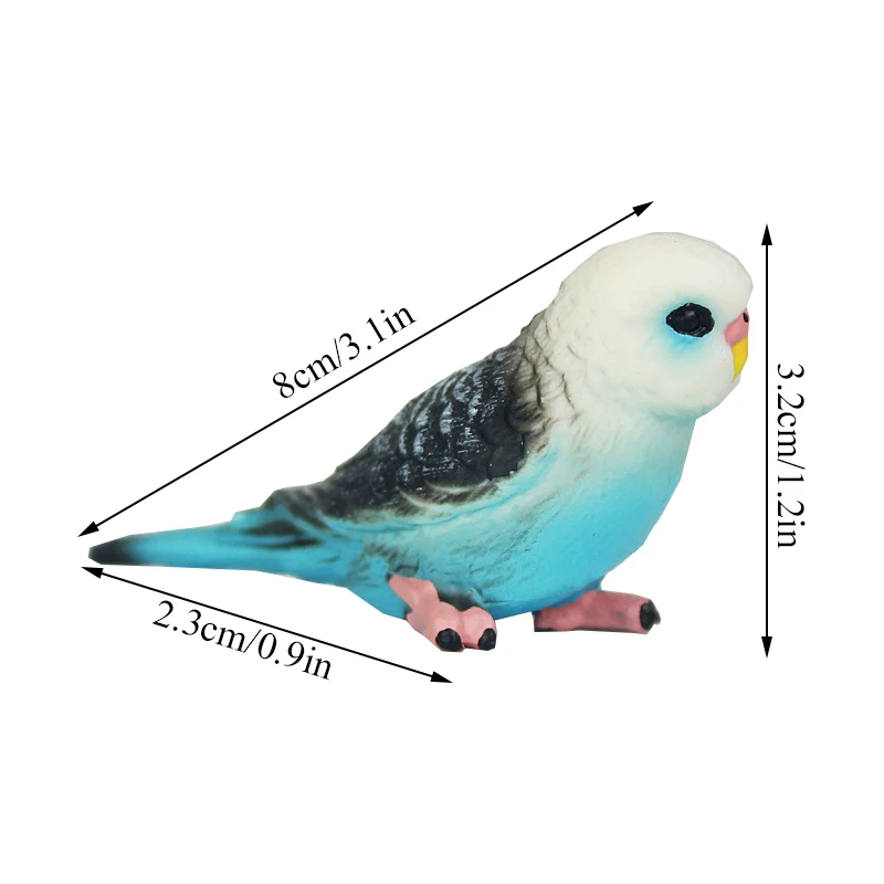 

Creative Simulation Parrot Parakeet Miniature Landscape Ornament Animal Model Lawn Figurine Artificial Bird Photography Props
