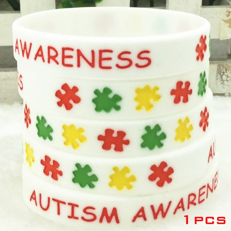 Браслеты LISTE &amp LUKE &quotauthism Awareness&quot &quotAutism&quot силиконовые браслеты на резиновой