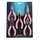 Набор миниатюрных розовых металлических плоскогубцев 4 дюйма, комплект кусачков ручной работы, инструменты для рукоделия, высококачественные ювелирные инструменты для изготовления ювелирных изделий, 5 шт.