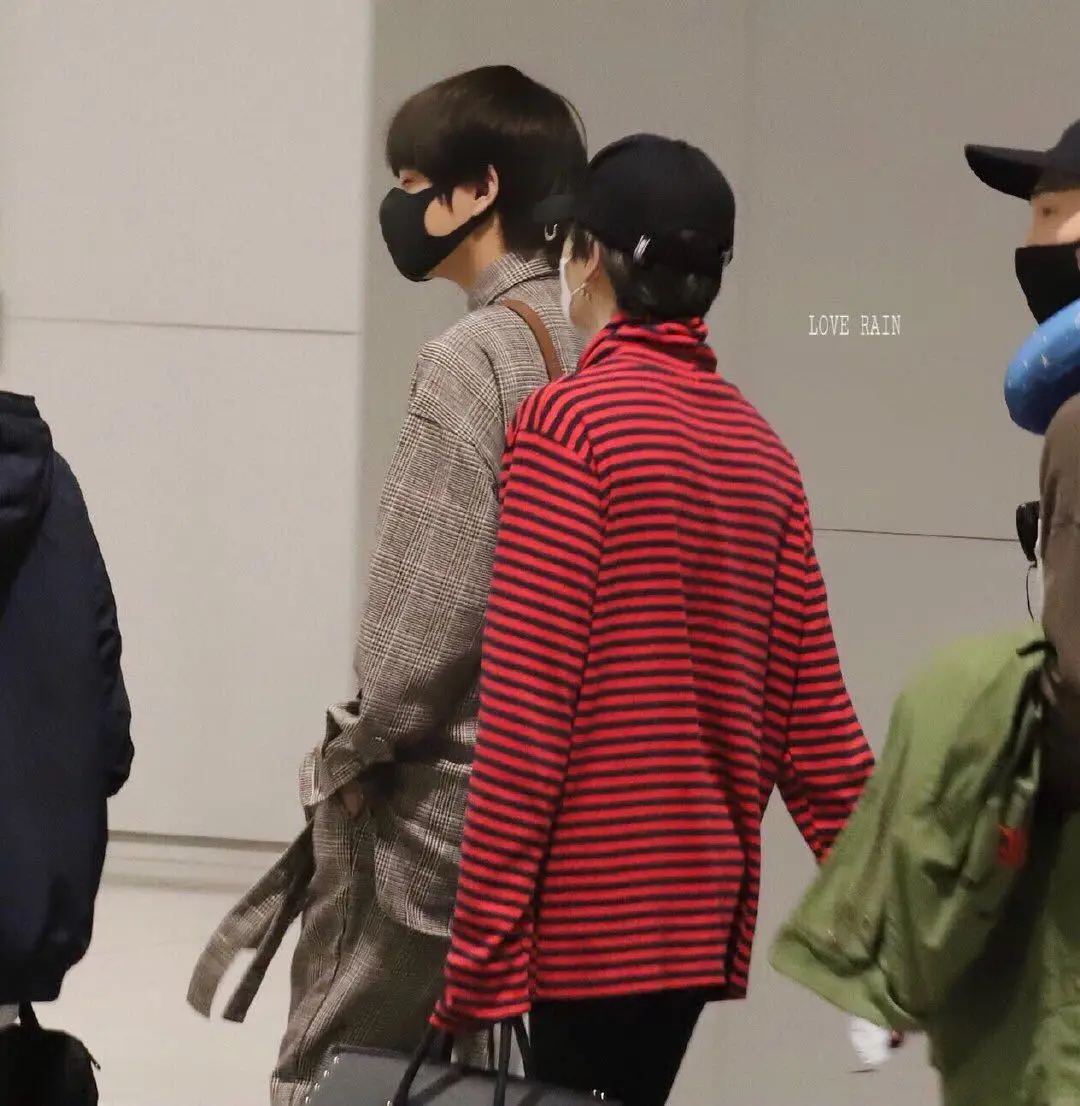 Kpop Bangtan boys V The same clothes plaid shirt squirrel long sleeve coat men women autumn winter k-pop jin suga hoodie | Женская