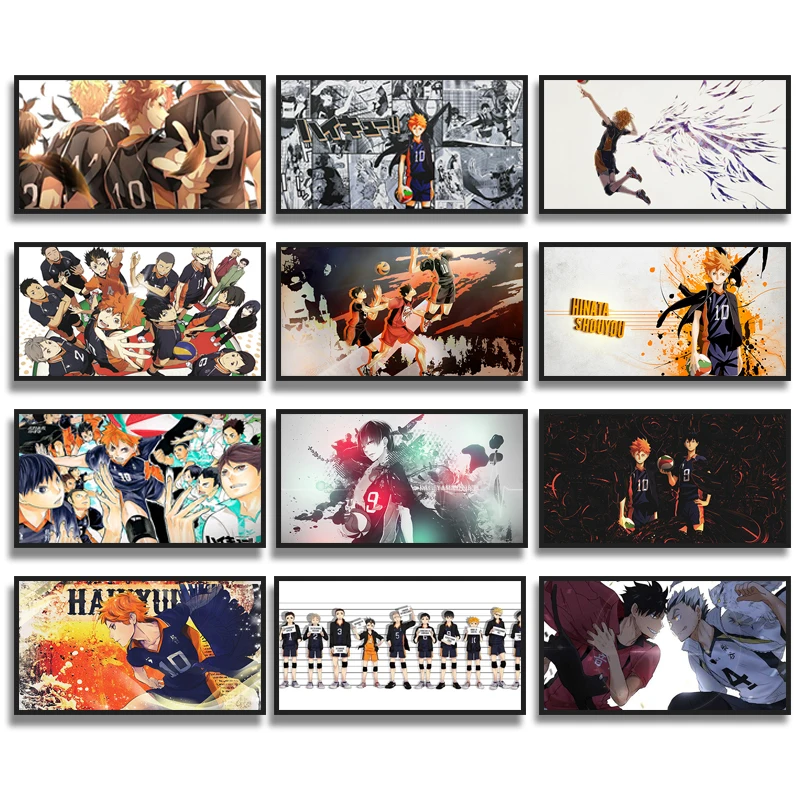 

Japanese anime "volleyball boy" canvas painting anime character art posters and prints decorating the living room children's roo