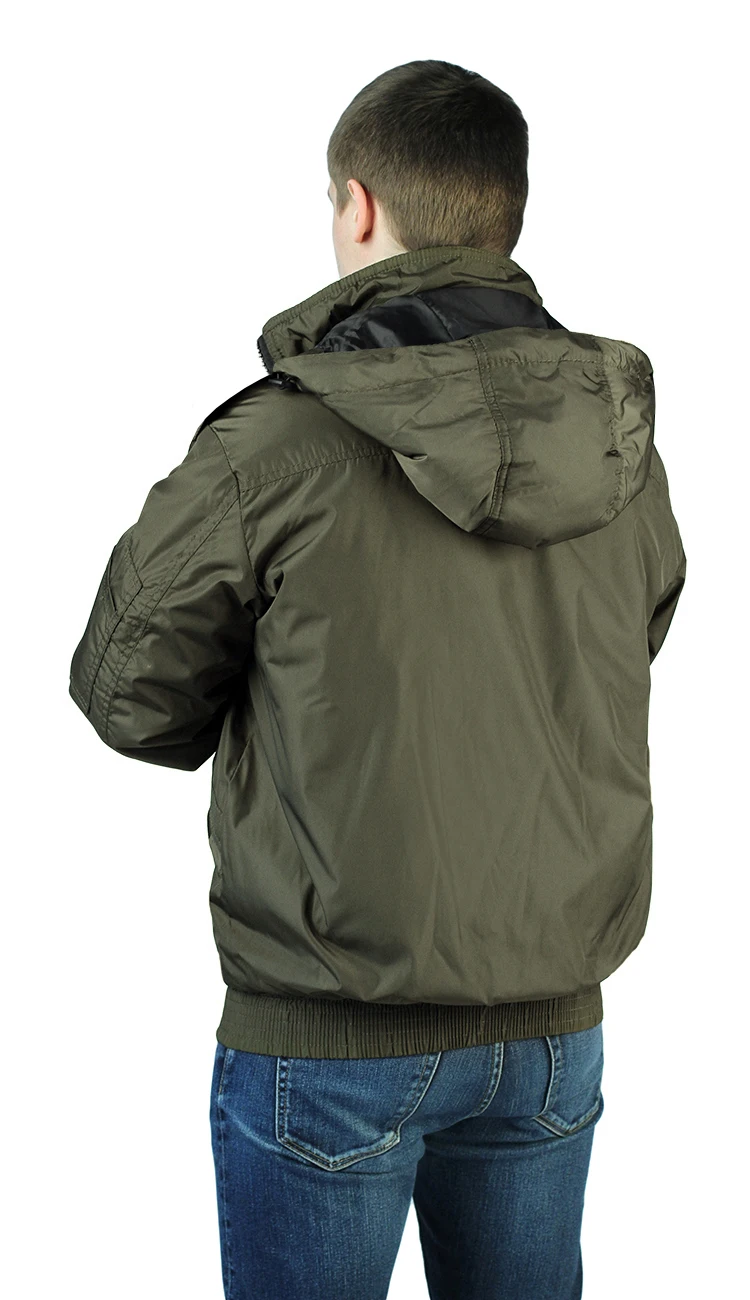 Куртка мужская Kamukamu демисезонная бомбер цвет хаки зеленый |