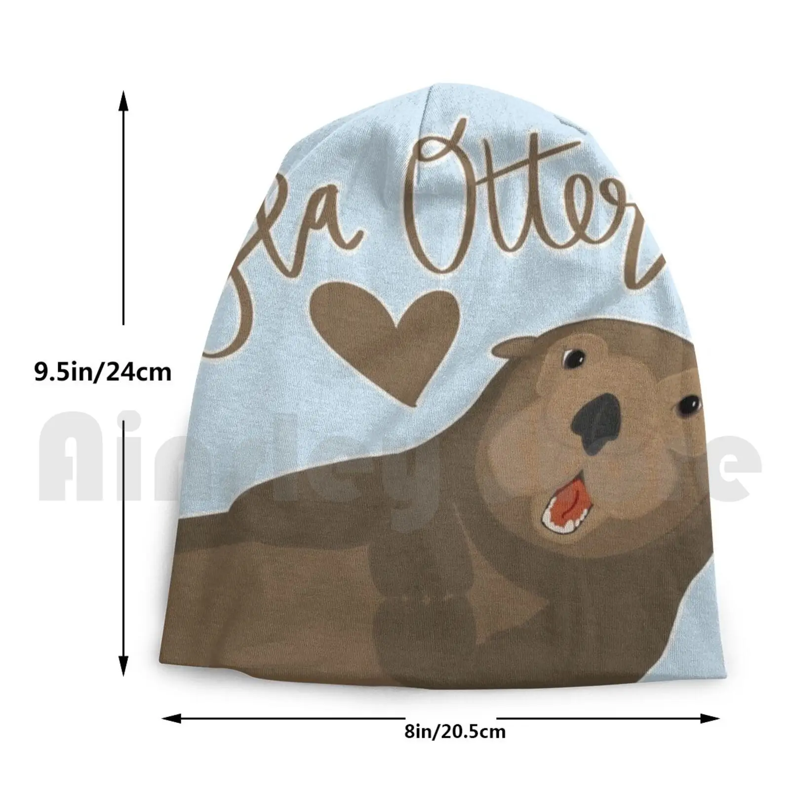 

Sea Otter Love-Cartoon Beanies Knit Hat Hip Hop Sea Otters Sea Otter Otter Otters Semiaquatic Endangered