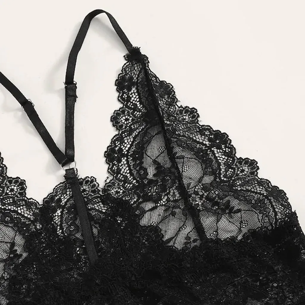 Женский комплект одежды для сна сексуальное нижнее белье женский черный