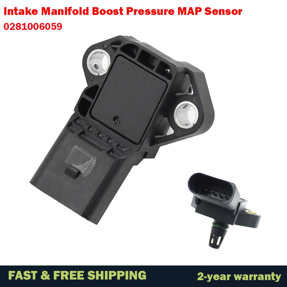 

0281006059 03K906051 0281006060 4 BAR Intake Manifold Boost Pressure MAP Sensor Drucksensor For VW Audi SEAT SKODA 1.4 2.0 TDI