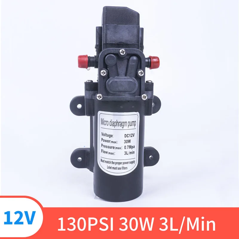 Насос водяной 12 В 130 фунтов на квадратный дюйм 30 Вт 3 л/мин | Обустройство дома