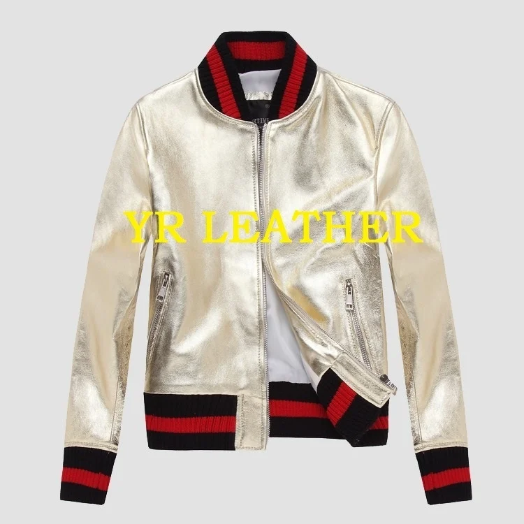 

YR!Free Brand shipping.sales.2021 new genuine leather jacket.Women fashion sheepskin coat.cool baseball jacket,plus size punk