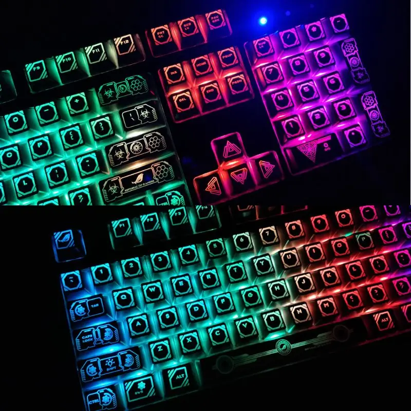 RGB 104 Keycaps ANSI макет OEM ABS исходный код выстрел с подсветкой Keycap для Cherry MX gh60 poker 87
