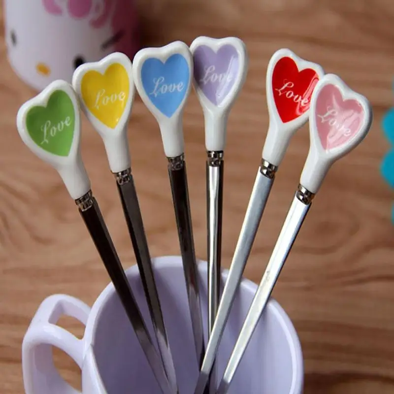 

Heart-Shaped Coffee Spoon Multifunction Dessert Ice Cream Tea Stirring Utensils Portable Durability Useful Home Kitchen Tools