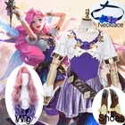 Лига Легенд Серафин косплей костюм игры LOL Звездные глазки songантистресс платье женский косплей парик обувь