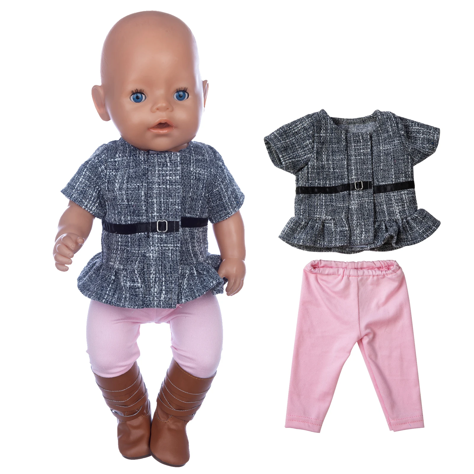Новый розовый костюм для 17-дюймовой куклы-младенца 43 см Одежда - купить по