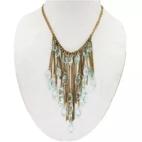 accessories cold style antique pure hand wrung pieces personality long tassel necklace chain chain