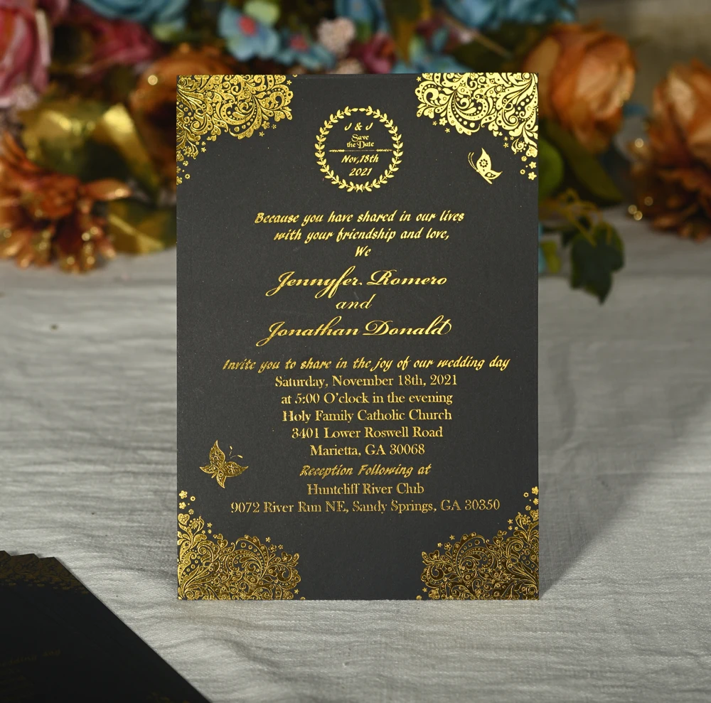 WISHMADE горячее тиснение внутри бумаги Внутренняя Страницы из золотой фольги