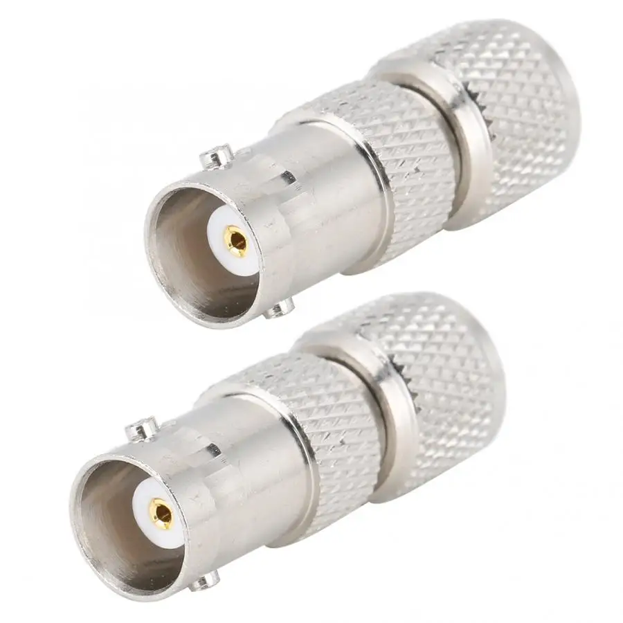 Соединитель 2 шт. коаксиальный адаптер никелированный латунный контактный