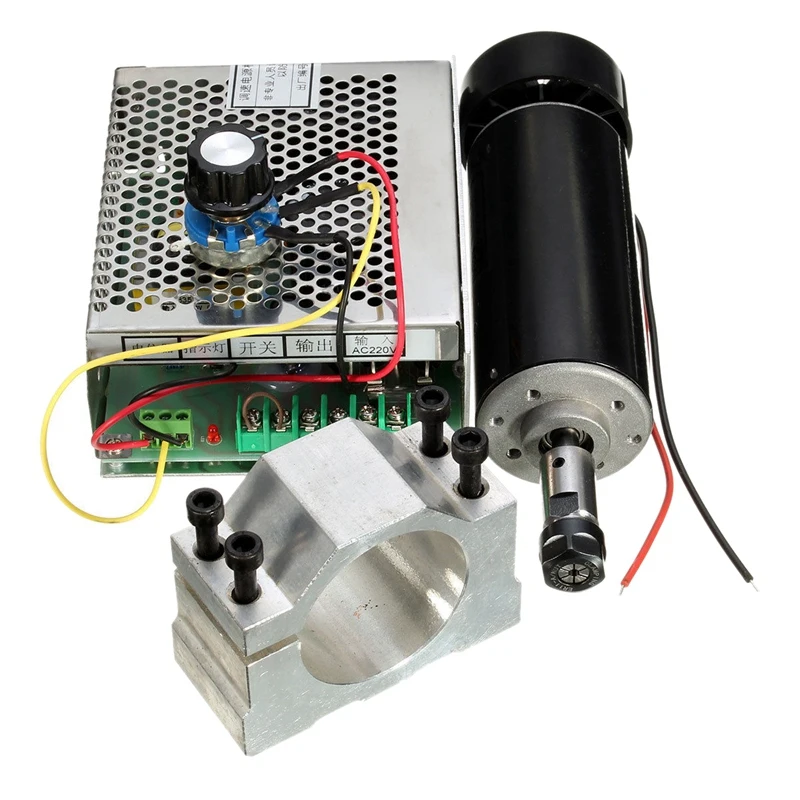 500W Air Cooled Spindle ER11 CNC Motor Kit + Adjustable Power Supply 52MM Clamps Collet Chuck For Engraving Machine | Обустройство