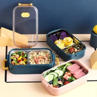 double layer thermal lunch box stainless steel liner sealed fresh keeping portable picnic food storage bento boxes containers