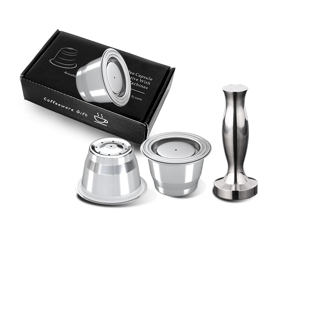 

Nespresso Reusable Coffee Capsule Stainless Steel Refillable Filters Espresso Cup Fit For Inissia & Pixie Coffee Maker Machine