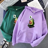winter hiphop sweater couple hoodies lovers harajuku kawaii avocado vegan cartoon hoodie women sweatshirts streetwear sudadera
