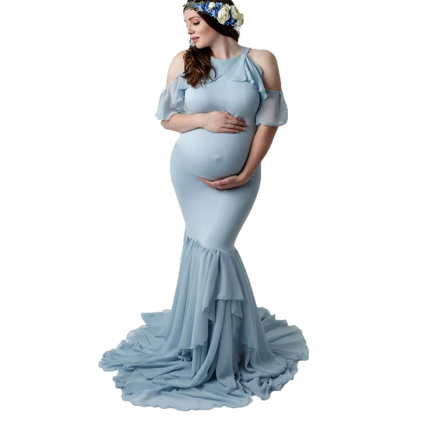 

Maternity lace short sleeve maternity dresses for photo shoot pregnancy dress photography pregnant dresses for women Q0513