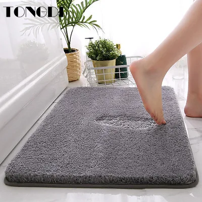 

TONGDI Bathroom Carpet Mats Soft Shower Fannelette Microfiber Non-slip Rug Decoration For Home Living Kitchen Room parlour