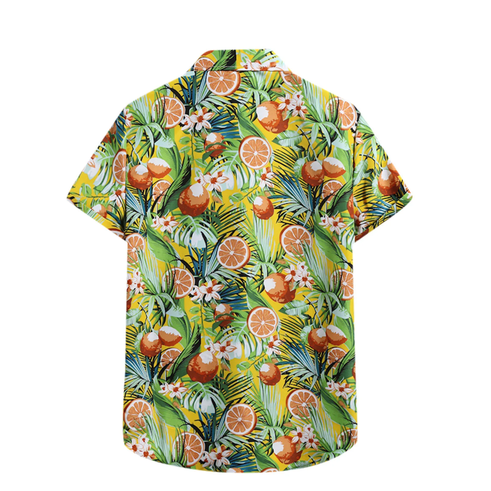 

New Men's Shirts Summer Fashion Casual Hawaiian Flower Shirt T-shirt Short Sleeve Beach Flower Shirt Men Turtleneck Shirt