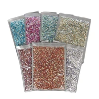 bulk wholesale ab colours big package non hot fix rhinestone ss16 ss20 ss30 flat back crystals strass stone for nail wedding