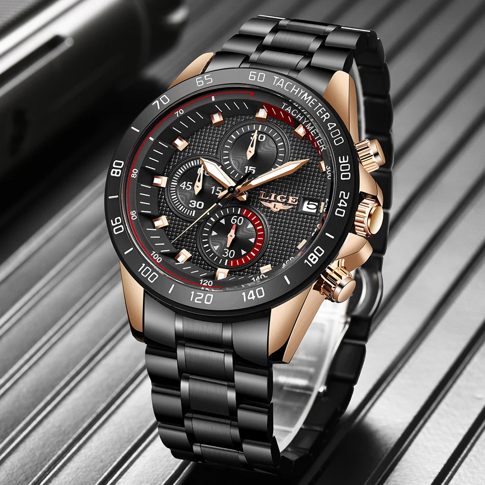 Relojes LIGE для мужчин s часы лучший бренд класса люкс военные спортивные нержавеющая