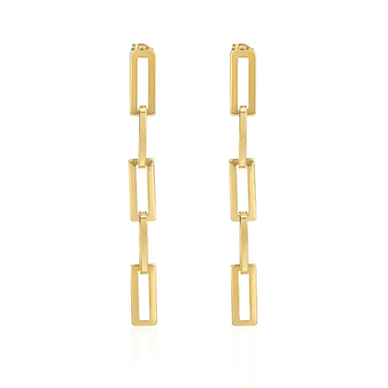 

Rectangle Dangle Earrings Stainless Steel Geometry Drop Earrings For Woman Vintage Trinket Fashion Boho Jewelry Accessories