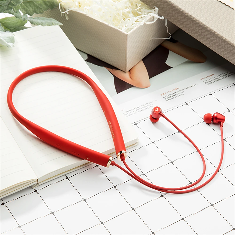 Беспроводные наушники AM1E с шейным ободом Bluetooth поддержка Qualcomm aptX и AAC HD совместимы