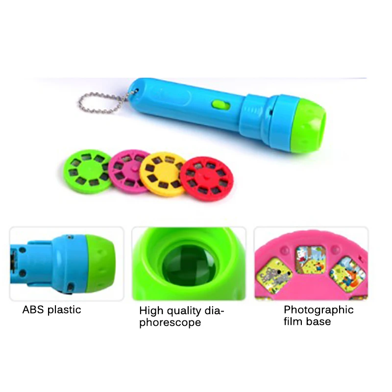 

Projector Torch Kids Projection Flashlight Luminous Toys Educational Toys Sleep Stories Perform Set For Children