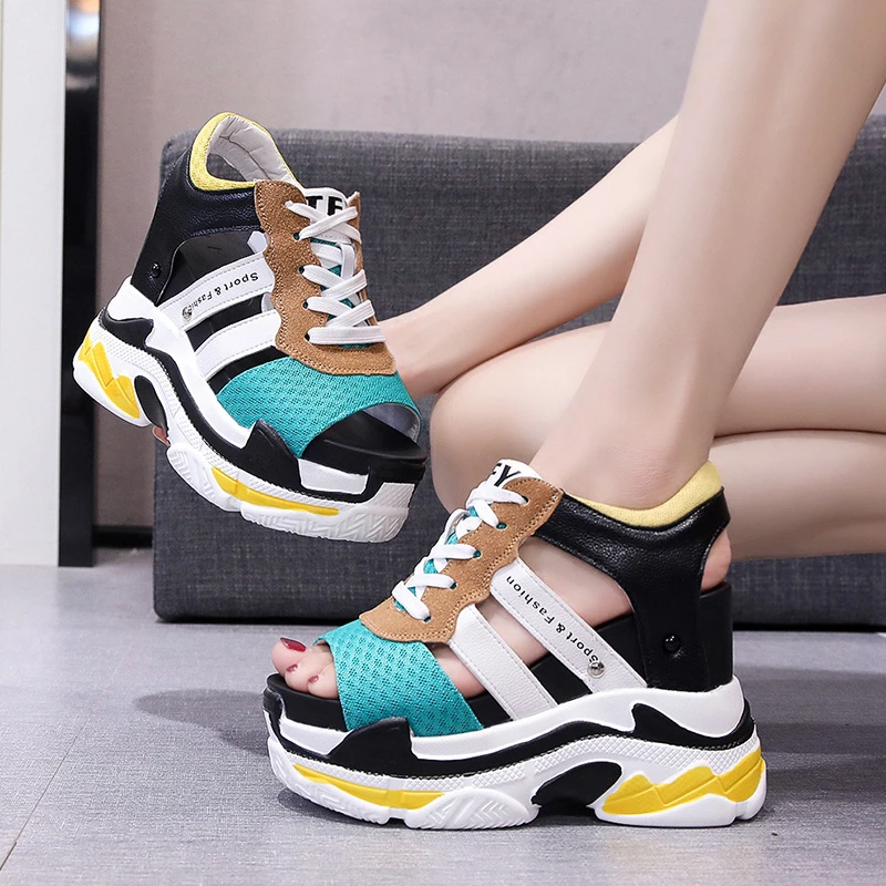 Женские летние сандалии на платформе модные роскошные дизайнерские массивной