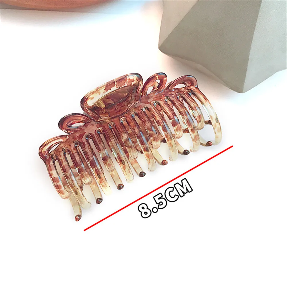 Заколка для волос пластиковая женская большой зажим-краб 8 5 см бижутерия