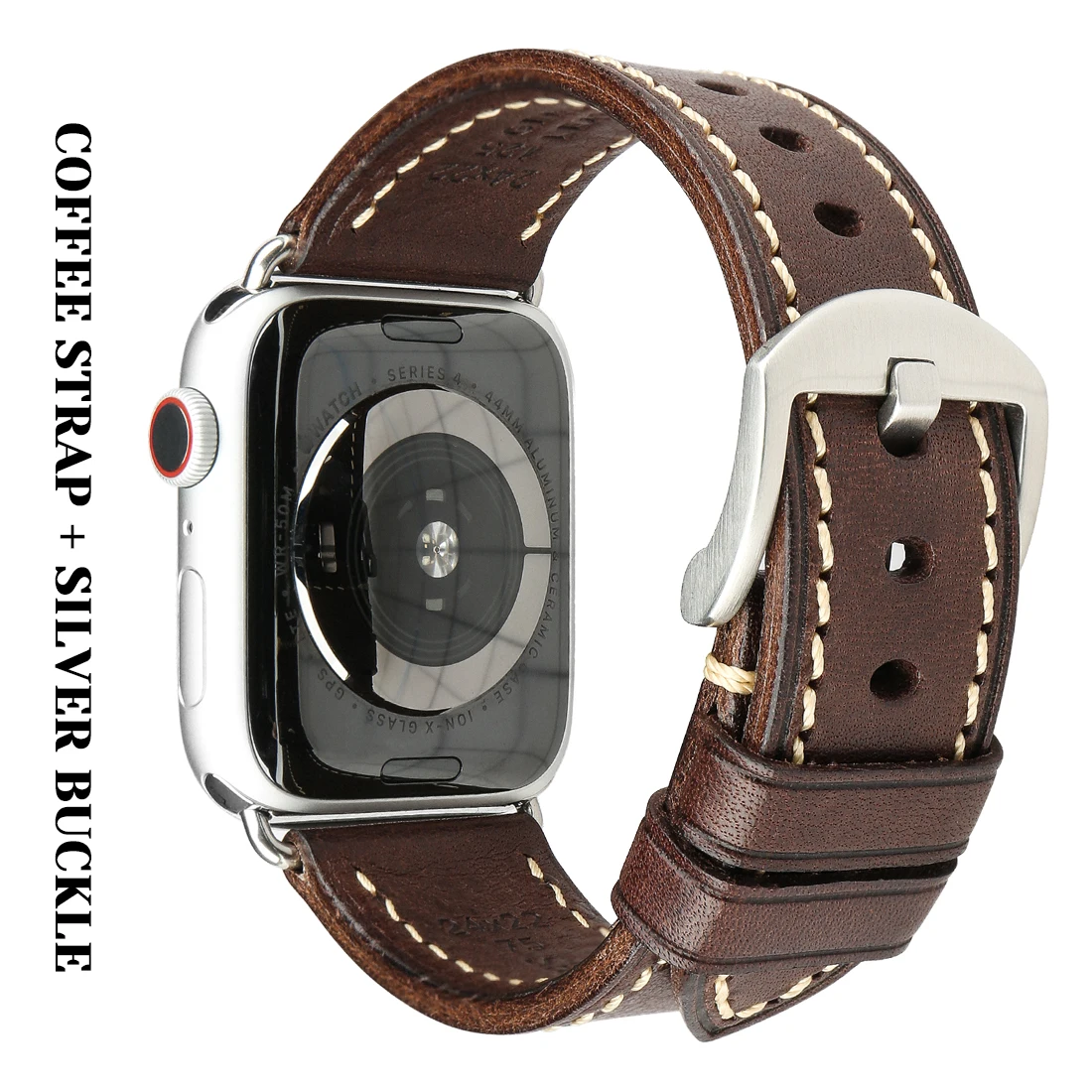 

Original 1:1 Quality Apple Watch Band For iWatch 6/SE/5/4/3 44mm 40mm 42mm 38mm Nature Leather Apple Watch Strap Bracelet