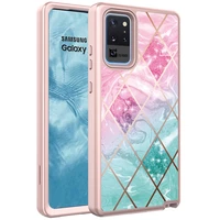 drop protection shockproof heavy duty phone case for samsung galaxy note 20 ultra note20 geometric marble bumper hard back cover