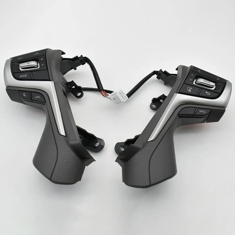 Серые черные кнопки управления рулем с кабелями для Toyota Land Cruiser Prado 2018 Car-Styli |