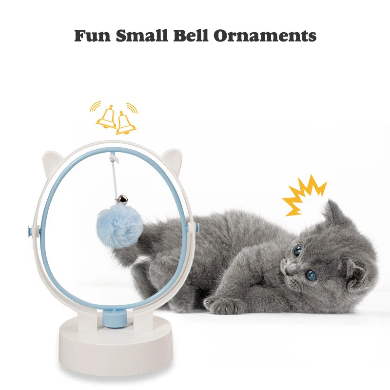 

Funny Cat Interactive Bell Ball Toys For Kitten Cat Puzzle Treats Leaking Plush Swinging Smart Toys For Pet Supplies