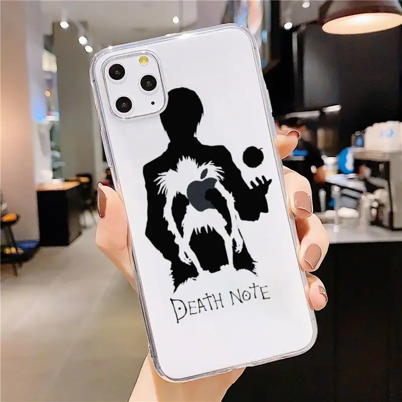 

Anime death note Phone Case Transparent soft For iphone 5 5s 5c se 6 6s 7 8 11 12 plus mini x xs xr pro max