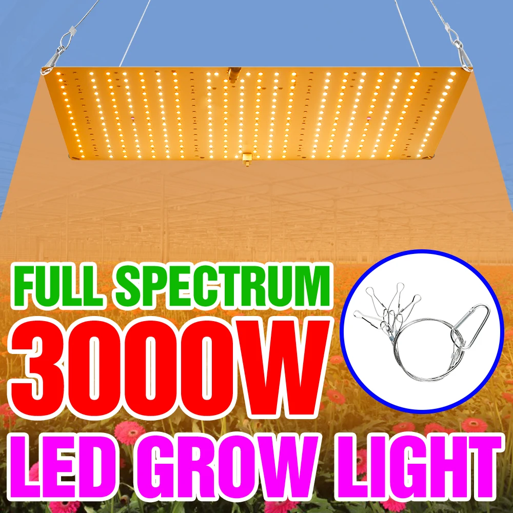 

LED Full Spectrum Plant Light 220V Quantum Board Phyto Grow Lamp Grow Bulb 2000W 3000W LED Greenhouse Hydroponic Planting Lamp
