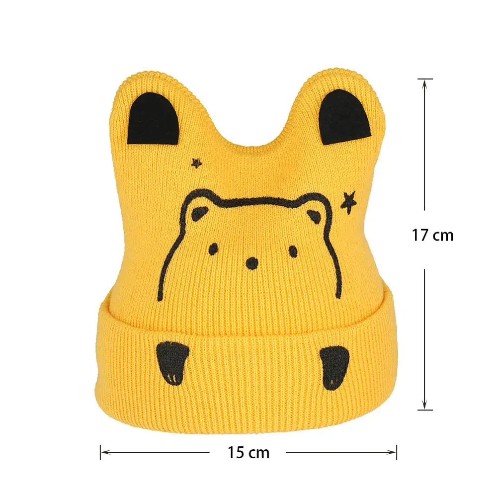 Детские вязаные шапочки милая мультяшная теплая зимняя шапка для мальчиков и